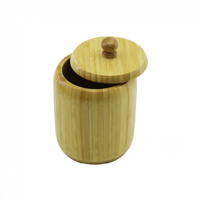 Ahşap Bambu Kapaklı Şekerlik 9 cm