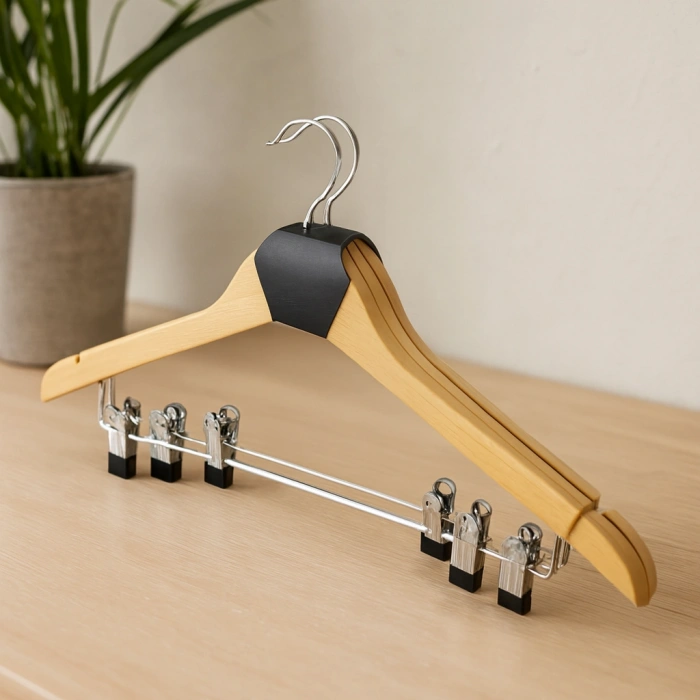 Ahşap Maşalı Etek Askısı - 3lü Set