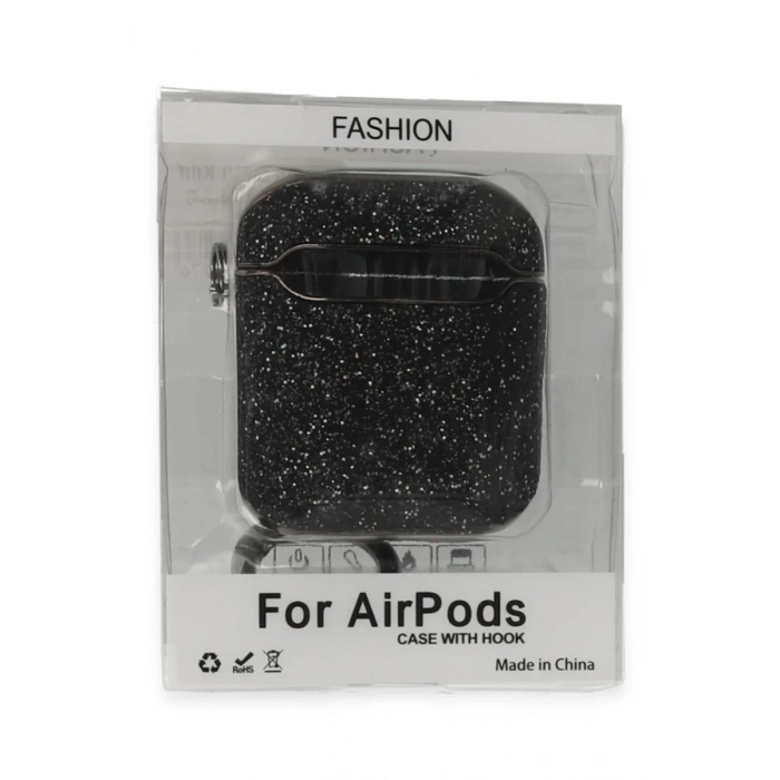 Apple Airpods 2 (2.nesil) Spell Simli Kılıf - Siyah