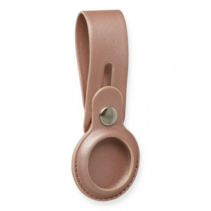 Airtag Askılı Deri Kılıf - Rose Gold