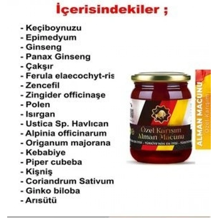 Alman Macunu Erkek Performansa Etkili Özel Karışım 240 gr x 2 Adet