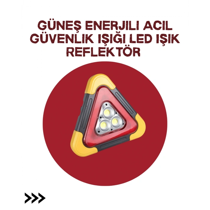 Alüminyum Gövdeli Led Üçgen Reflektörlü Acil Işık