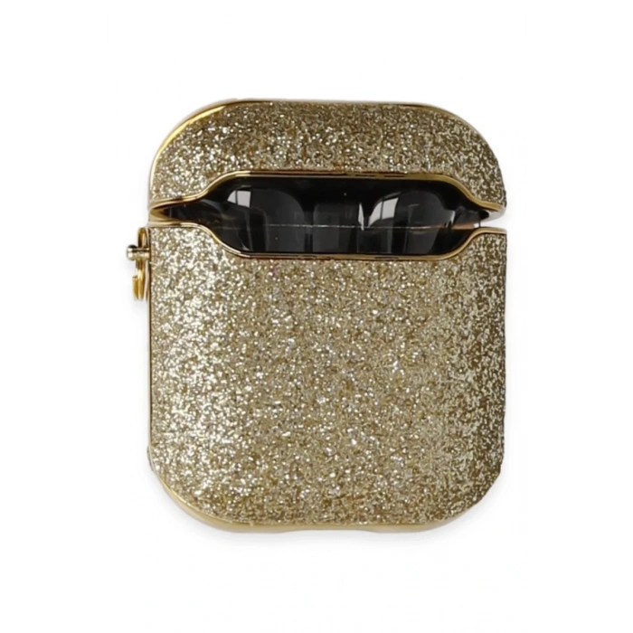 Apple Airpods 2 (2.nesil) Spell Simli Kılıf - Gold