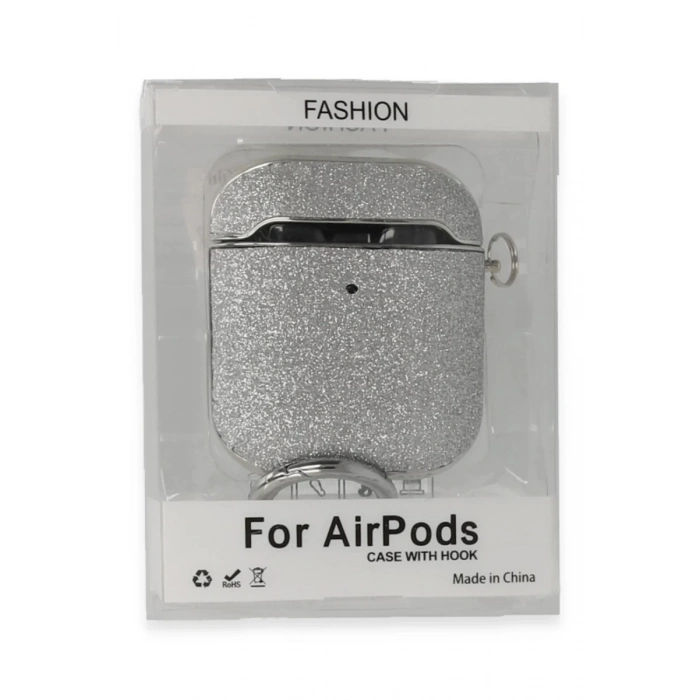 Apple Airpods 2 (2.nesil) Spell Simli Kılıf - Gümüş