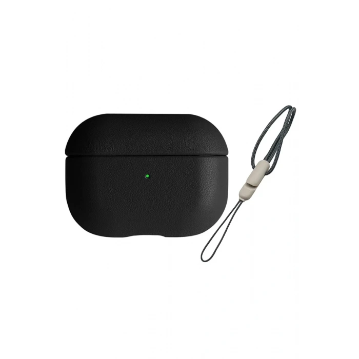 Apple Airpods 3 (3.nesil) 405 Deri Kılıf - Siyah