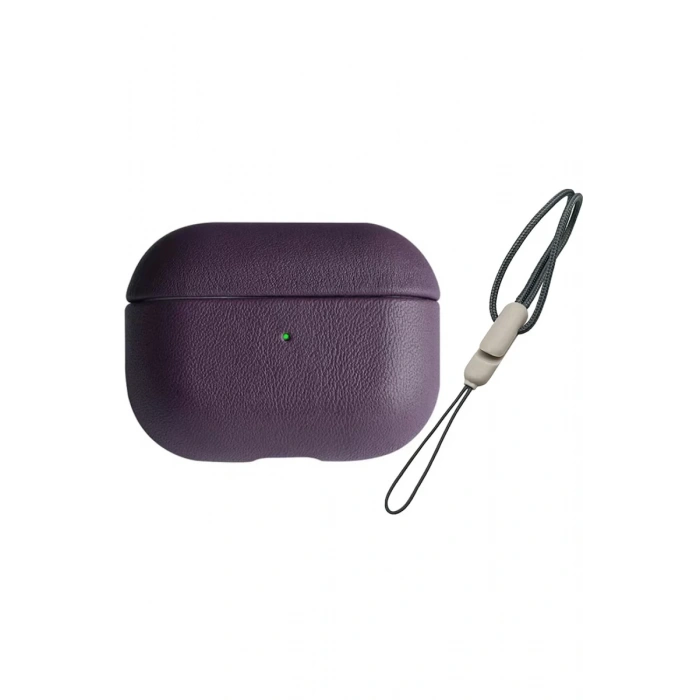Apple Airpods Pro 2 (2.nesil) 405 Deri Kılıf - Mor