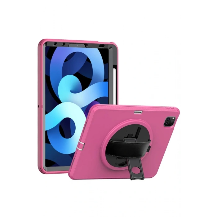Apple iPad Pro 11 (2018) Kılıf Hand Strap Tablet Kılıfı - Pembe