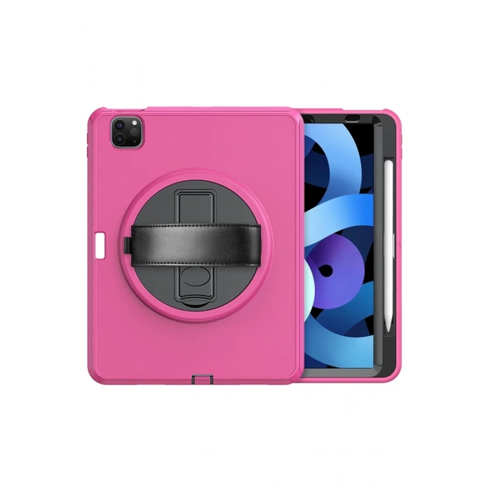 Apple iPad Pro 11 (2018) Kılıf Hand Strap Tablet Kılıfı - Pembe