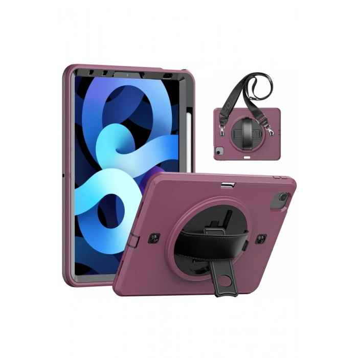 Apple iPad Pro 11 (2020) Kılıf Strap-C Otterbox Tablet Kapak - Mürdüm