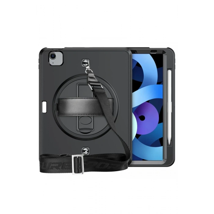 Apple iPad Pro 11 (2020) Kılıf Strap-C Otterbox Tablet Kapak - Siyah