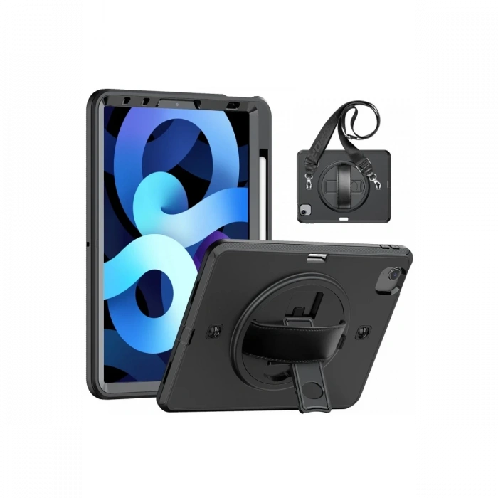 Apple iPad Pro 11 (2020) Kılıf Strap-C Otterbox Tablet Kapak - Siyah