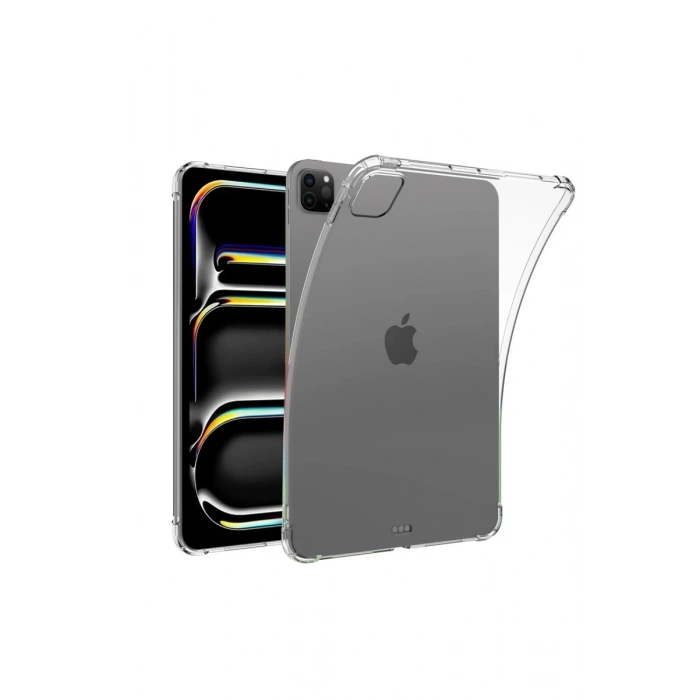Apple iPad Pro 11 (2024) Kılıf Anti Shock Tablet Silikon - Şeffaf