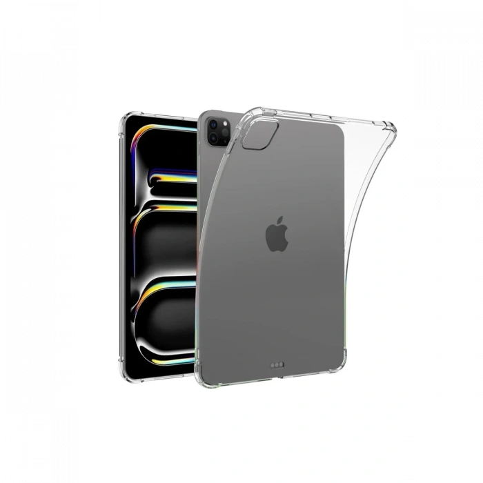Apple iPad Pro 11 (2024) Kılıf Anti Shock Tablet Silikon - Şeffaf