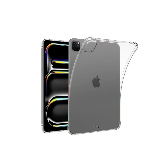 Apple iPad Pro 11 (2024) Kılıf Anti Shock Tablet Silikon - Şeffaf