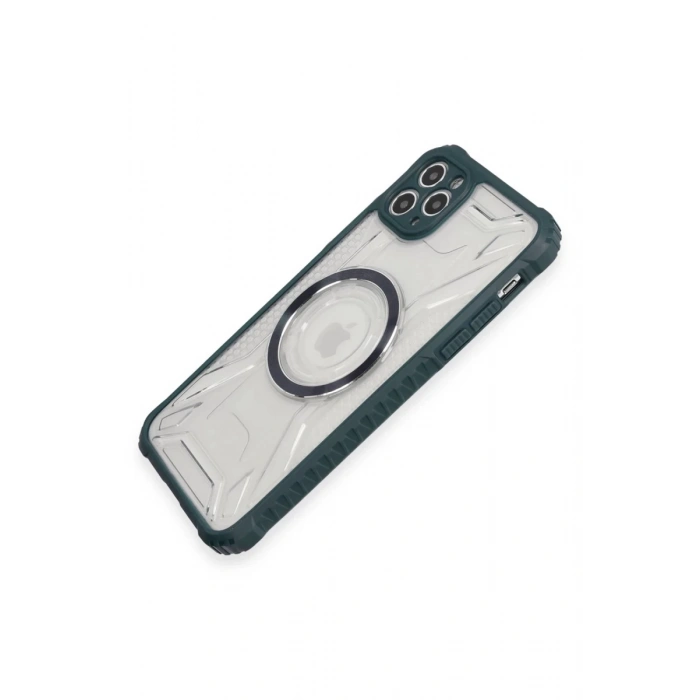 Apple iPhone 11 Pro Max Kılıf Prag Magneticsafe Kapak - Koyu Yeşil