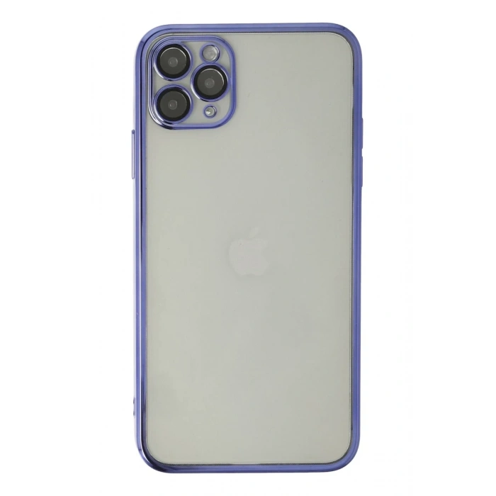 Apple iPhone 11 Pro Max Uyumlu Kılıf Lensli Silikon - Mor