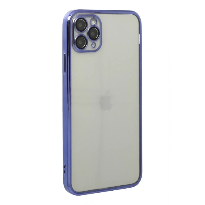 Apple iPhone 11 Pro Max Uyumlu Kılıf Lensli Silikon - Mor