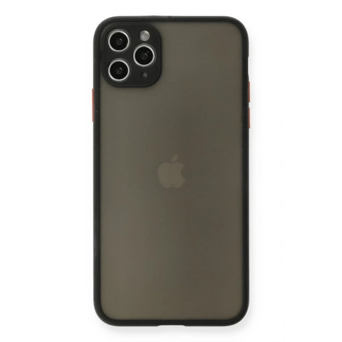 Apple iPhone 11 Pro Max Uyumlu Kılıf Montreal Silikon Kapak - Siyah