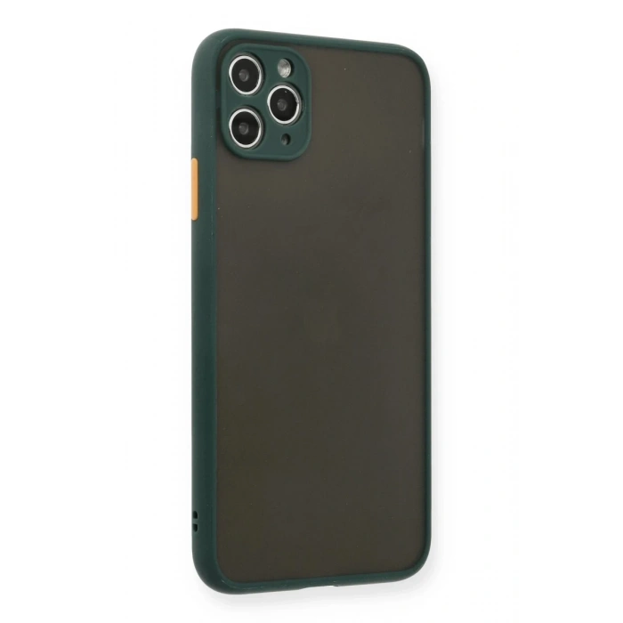 Apple iPhone 11 Pro Max Uyumlu Kılıf Montreal Silikon Kapak - Yeşil