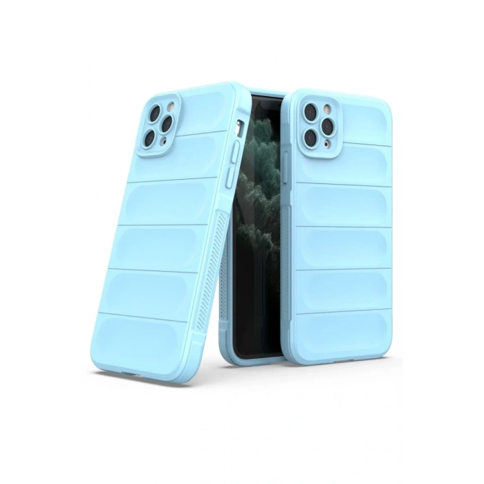 Apple iPhone 11 Pro Max Uyumlu Kılıf Optimum Silikon - Sky Blue