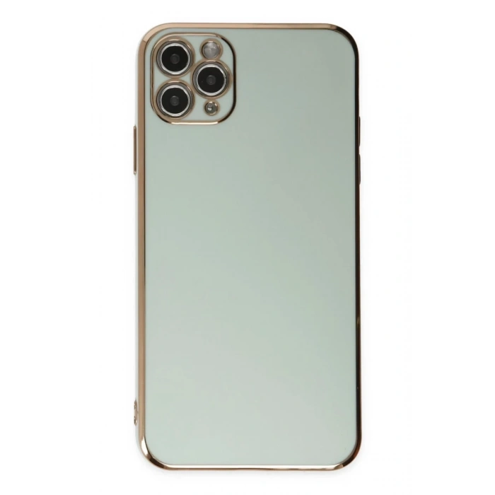 Apple iPhone 11 Pro Max Uyumlu Kılıf Volet Silikon - Açık Yeşil