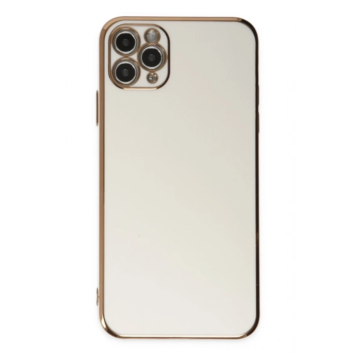 Apple iPhone 11 Pro Max Uyumlu Kılıf Volet Silikon - Beyaz