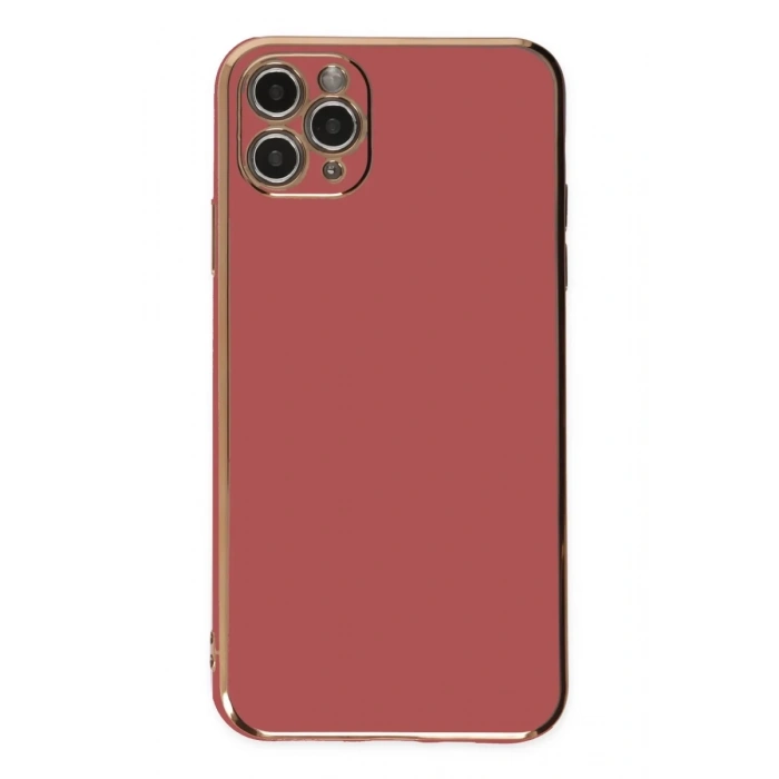Apple iPhone 11 Pro Max Uyumlu Kılıf Volet Silikon - Kırmızı