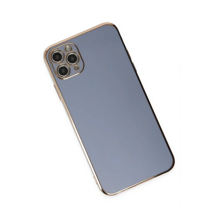 Apple iPhone 11 Pro Max Uyumlu Kılıf Volet Silikon - Mavi
