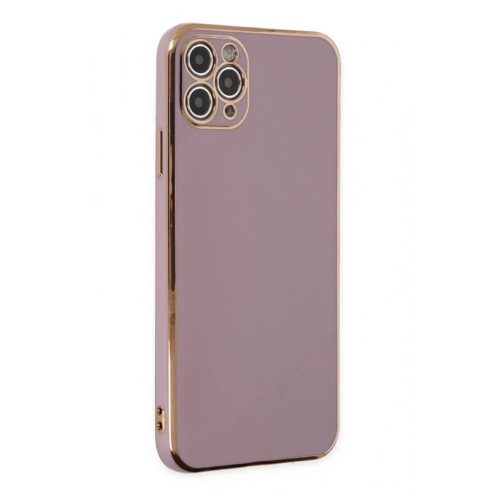 Apple iPhone 11 Pro Max Uyumlu Kılıf Volet Silikon - Mor