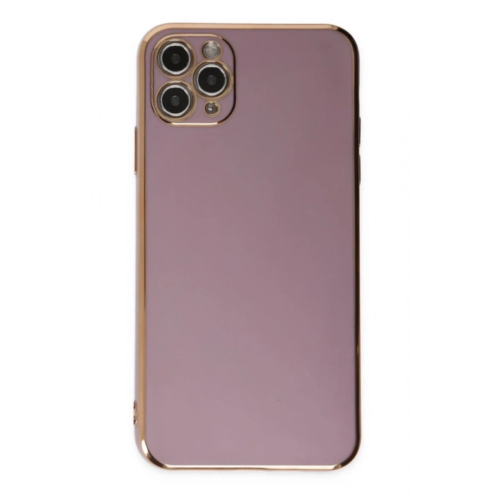 Apple iPhone 11 Pro Max Uyumlu Kılıf Volet Silikon - Mor