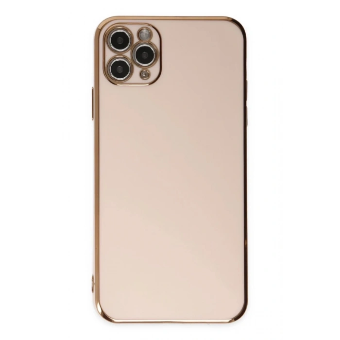 Apple iPhone 11 Pro Max Uyumlu Kılıf Volet Silikon - Pembe