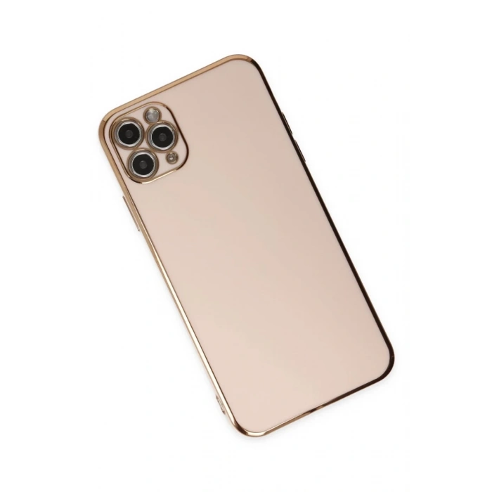 Apple iPhone 11 Pro Max Uyumlu Kılıf Volet Silikon - Pembe