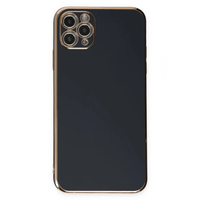 Apple iPhone 11 Pro Max Uyumlu Kılıf Volet Silikon - Siyah