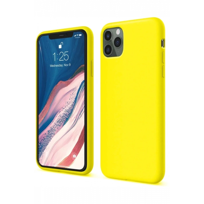 Apple iPhone 11 Pro Uyumlu Kılıf First Silikon - Sarı
