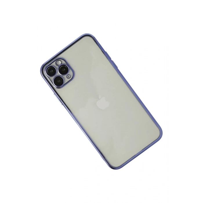 Apple iPhone 11 Pro Uyumlu Kılıf Lensli Silikon - Mor