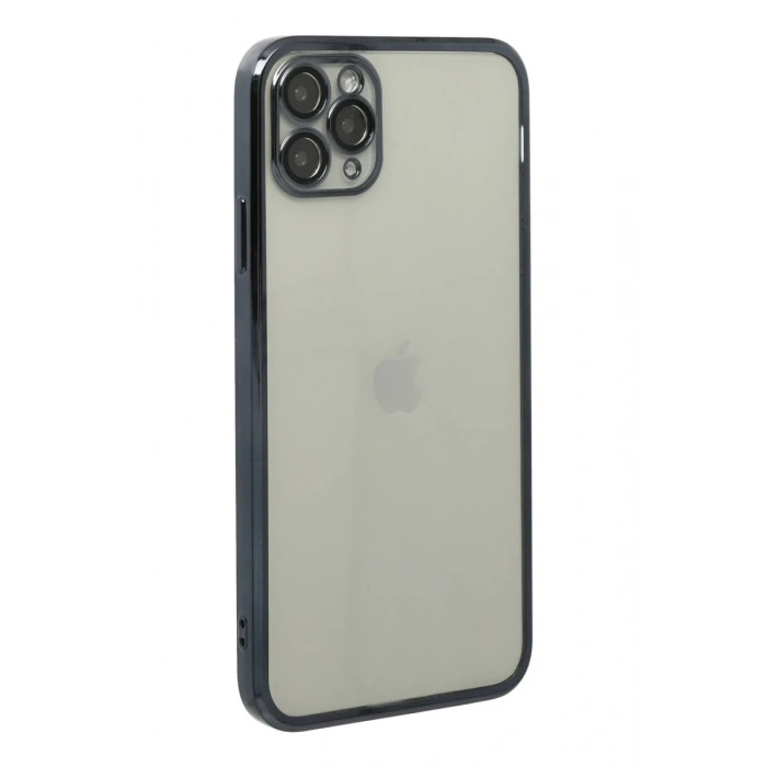 Apple iPhone 11 Pro Uyumlu Kılıf Lensli Silikon - Siyah