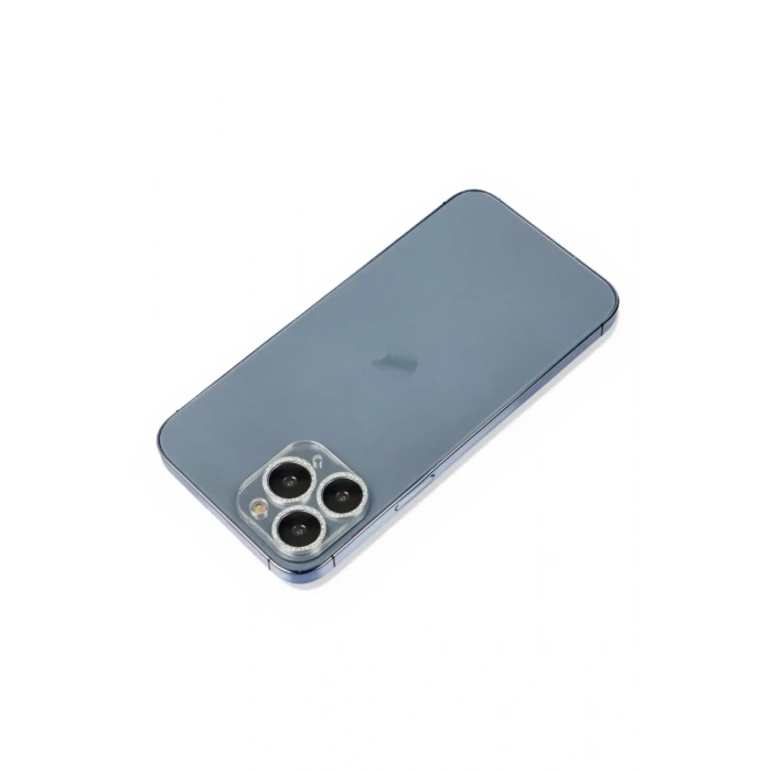 Apple iPhone 11 Pro Uyumlu Shine Kamera Lens Koruma Cam - Gümüş