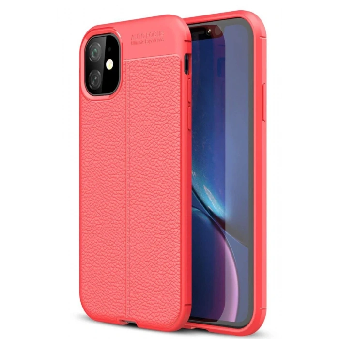 Apple iPhone 11 Uyumlu Kılıf Auto Focus Kapak - Kırmızı
