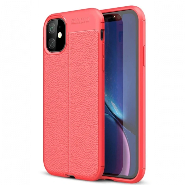 Apple iPhone 11 Uyumlu Kılıf Auto Focus Kapak - Kırmızı