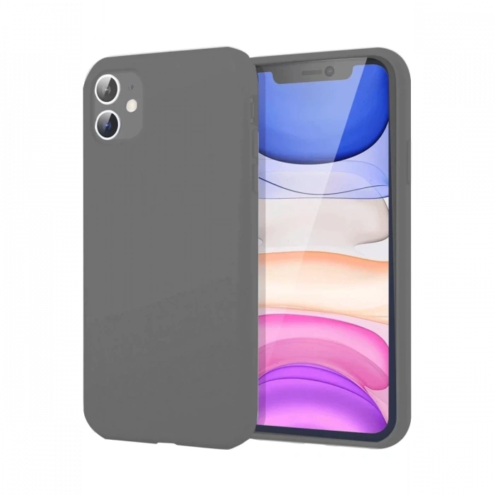 Apple iPhone 11 Uyumlu Kılıf First Silikon - Gri