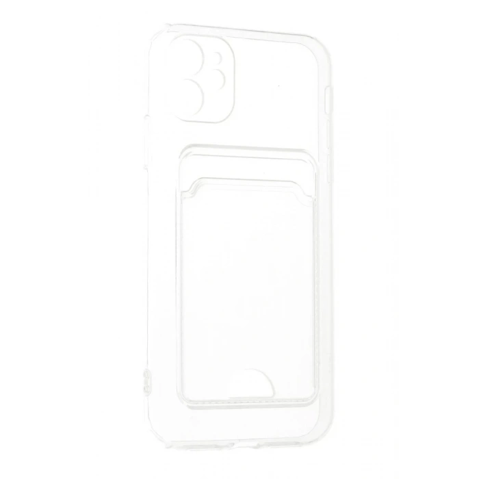 Apple iPhone 11 Uyumlu Kılıf Kart Şeffaf Silikon - Şeffaf