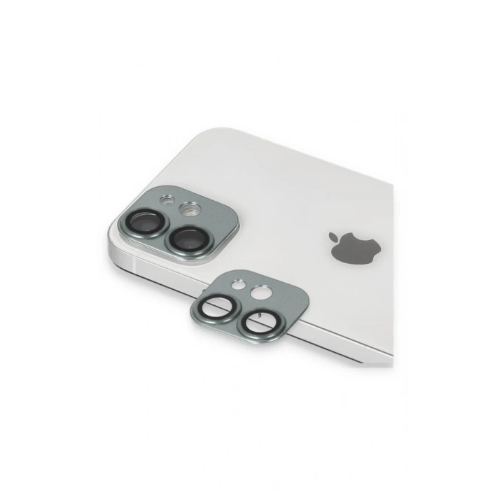 Apple iPhone 11 Uyumlu Pers Alüminyum Kamera Lens - Yeşil