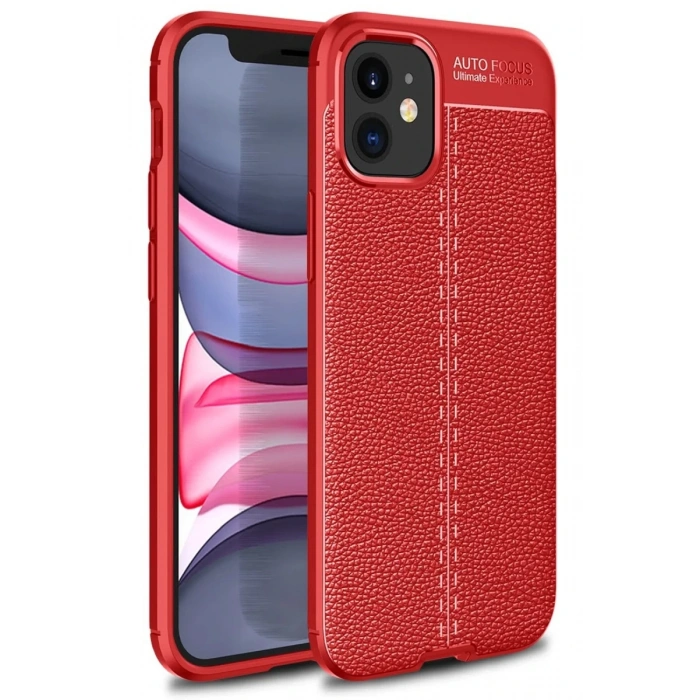 Apple iPhone 12 Mini Uyumlu Kılıf Auto Focus Kapak - Kırmızı