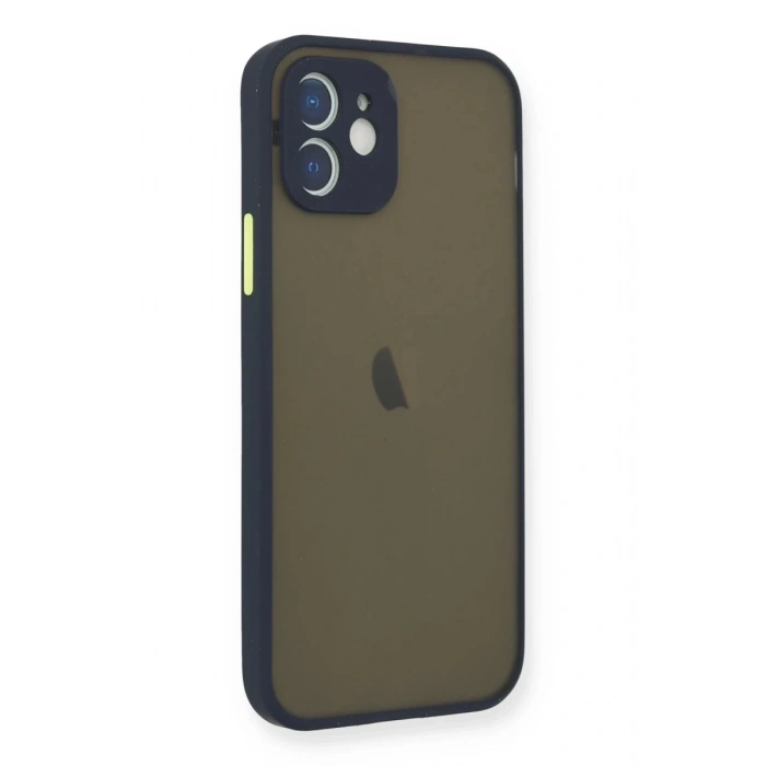 Apple iPhone 12 Mini Uyumlu Kılıf Montreal Silikon Kapak - Lacivert