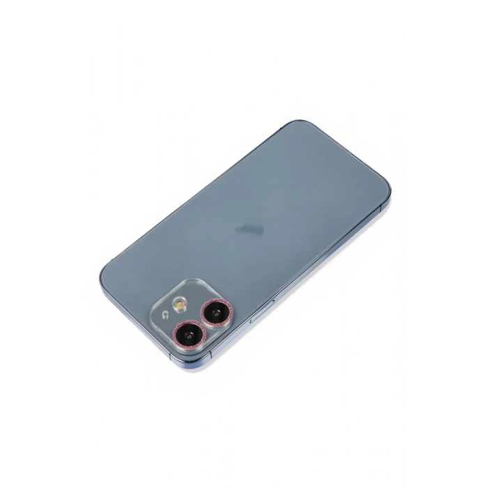 Apple iPhone 12 Mini Uyumlu Shine Kamera Lens Koruma Cam - Pembe