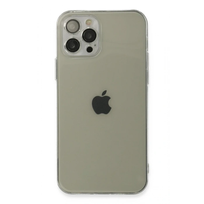 Apple iPhone 12 Pro Max Uyumlu Kılıf Fly Lens Silikon - Şeffaf