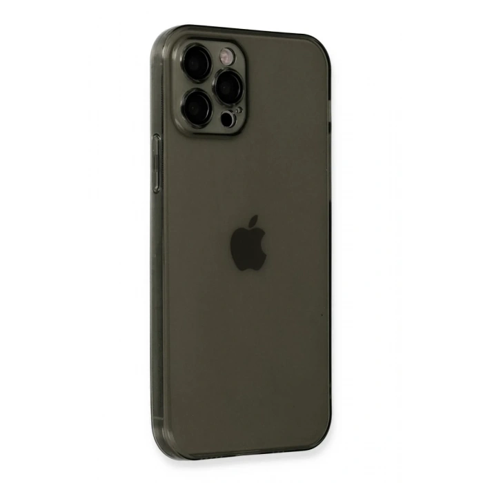 Apple iPhone 12 Pro Max Uyumlu Kılıf Fly Lens Silikon - Siyah
