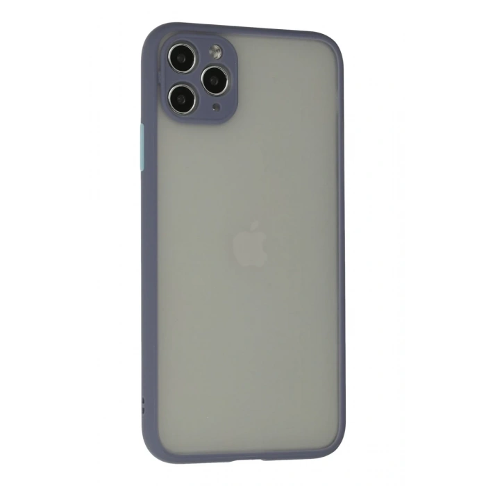 Apple iPhone 12 Pro Max Uyumlu Kılıf Montreal Silikon Kapak - Gri