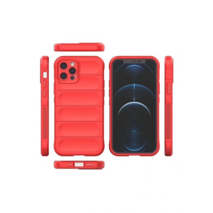 Apple iPhone 12 Pro Max Uyumlu Kılıf Optimum Silikon - Kırmızı