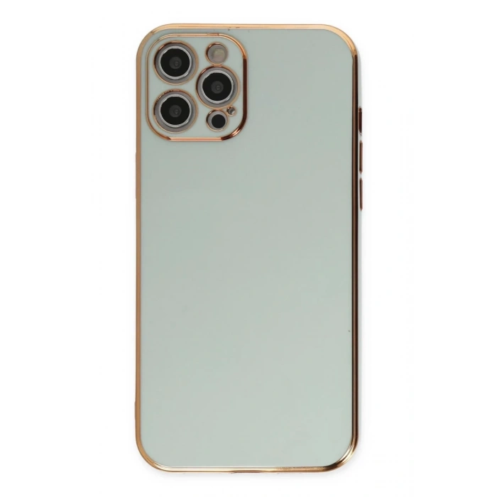 Apple iPhone 12 Pro Max Uyumlu Kılıf Volet Silikon - Açık Yeşil
